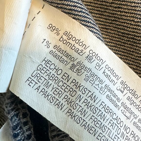 Zara Strapless Denim Dress Midi Length High Slit Rare Stretch Size Large Women's - Picture 12 of 12